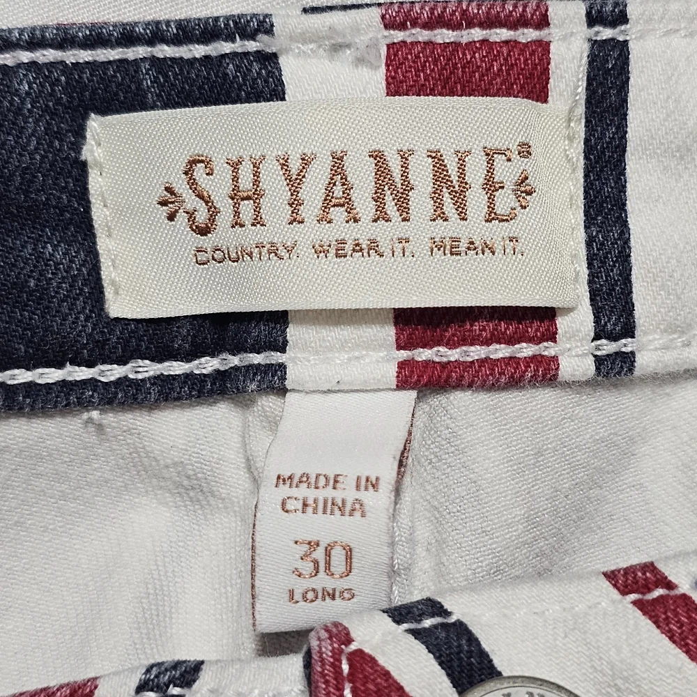 Shyanne Red and Blue Striped Pants